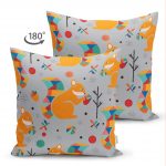 - Suet-K-4891-1 - Realhomes Realhomes Çift Taraflı Fındık Kurdu Sincap Dijital Baskılı Modern Süet Kırlent Kılıfı Realhomes