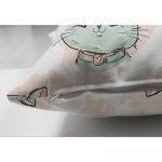 Realhomes Çift Taraflı Kedi Desenli Dijital Baskılı Modern Süet Kırlent Kılıfı Realhomes