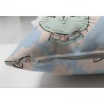 - Suet-K-4895-2 - Realhomes Realhomes Çift Taraflı Kedi Desenli Dijital Baskılı Modern Süet Kırlent Kılıfı Realhomes