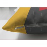 - Suet-K-4922-2 - Realhomes Realhomes Çift Taraflı Renkli Kedi Dijital Baskılı Modern Süet Kırlent Kılıfı Realhomes