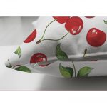 - Suet-K-4945-2 - Realhomes  Realhomes Çift Taraflı Beyaz Zeminde Kiraz Desenli Dijital Baskılı Modern Süet Yastık Kılıfı Realhomes