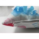 Realhomes Çift Taraflı Sevimli Balina Desenli Dijital Baskılı Modern Süet Yastık Kılıfı Realhomes