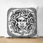 - Suet-K-5010 - Realhomes Realhomes Eski Medusa Çift Taraflı Özel Tasarım Süet Kırlent Kılıfı Realhomes