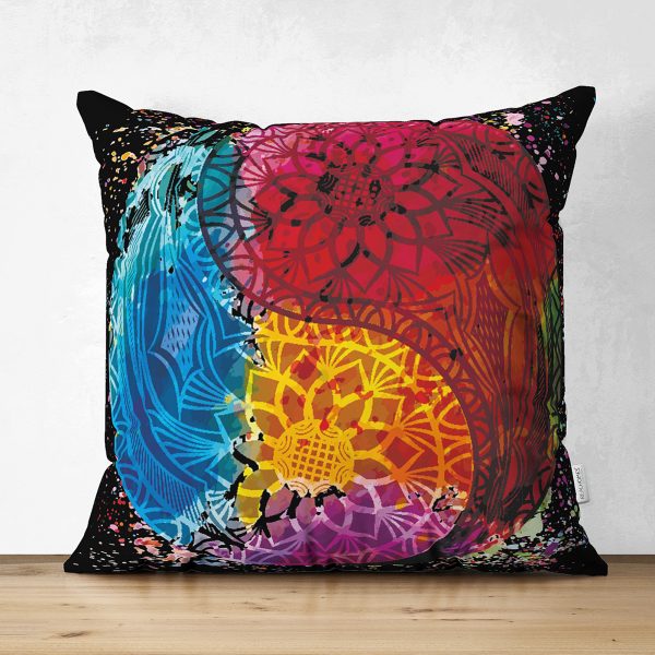 - Suet-K-5029siyah - Realhomes  Realhomes Çift Taraflı Dijital Baskılı Dekoratif Süet Yastık Kırlent Kılıfı Realhomes