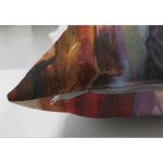 - Suet-K-5095-2 - Realhomes  Yağlı Boya Çizimli Kadın Motifli Modern Çift Taraflı Süet Kırlent Kılıfı Realhomes