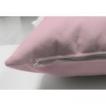 Realhomes Pembe Zeminde Kirpik Motifli Çift Taraflı Özel Tasarım Süet Yastık Kılıfı Realhomes