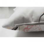 - Suet-K-5103-2 - Realhomes Karakalem Çizimli Fashion Women Çift Taraflı Dekoratif Süet Kırlent Kılıfı Realhomes