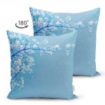 - Suet-K-5109-1 - Realhomes Gökyüzü Temalı Ağaç Motifli Çift Taraflı Dekoratif Süet Yastık Kılıfı Realhomes