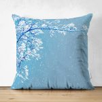 - Suet-K-5109 - Realhomes Gökyüzü Temalı Ağaç Motifli Çift Taraflı Dekoratif Süet Yastık Kılıfı Realhomes