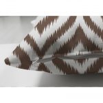 - Suet-K-5116kahve-2 - Realhomes  Özel Tasarım Kahve İkat Desenli Çift Taraflı Dijital Baskılı Süet Yastık Kırlent Kılıfı Realhomes