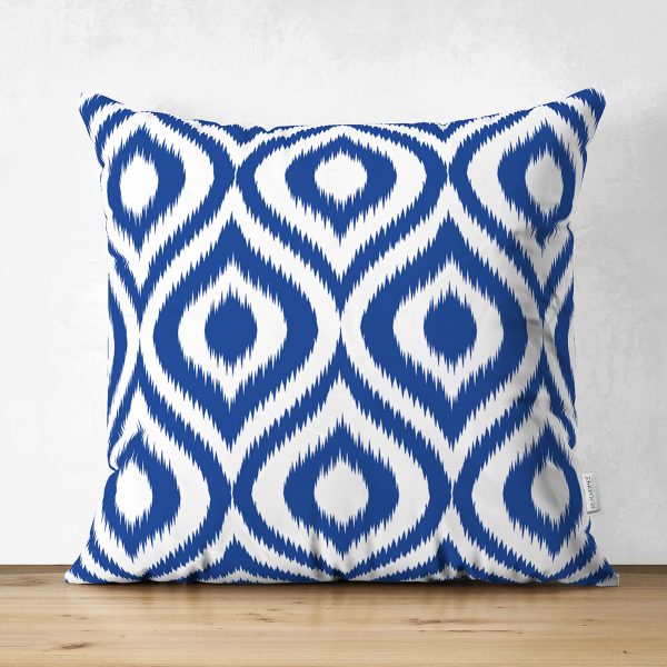 - Suet-K-5116lacivert - Realhomes  Özel Tasarım Mor İkat Desenli Çift Taraflı Dijital Baskılı Süet Yastık Kırlent Kılıfı Realhomes