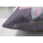 - Suet-K-5118-2 - Realhomes Gri Zeminde Mandala Çift Taraflı Dijital Baskılı Modern Süet Yastık Kılıfı Realhomes