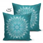 - Suet-K-5124-1 - Realhomes Weave Mandala Desenli Çift Taraflı Dekoratif Süet Kırlent Kılıfı Realhomes