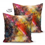 Sulu Boya Temalı Mandala Desenli Modern Çift Taraflı Süet Yastık Kılıfı Realhomes