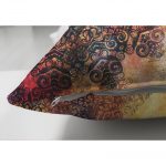 Sulu Boya Temalı Mandala Desenli Modern Çift Taraflı Süet Yastık Kılıfı Realhomes