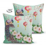 - Suet-K-5196-1 - Realhomes  Realhomes Dini Motifli Çift Taraflı Özel Tasarım Dijital Baskılı Süet Kırlent Kılıfı Realhomes