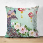 - Suet-K-5196 - Realhomes  Realhomes Dini Motifli Çift Taraflı Özel Tasarım Dijital Baskılı Süet Kırlent Kılıfı Realhomes