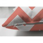 - Suet-K-521-2 - Realhomes  Modern Zigzag Desenli Çift Taraflı Dijital Baskılı Dekoratif Süet Yastık Kırlent Kılıfı Realhomes