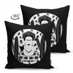- Suet-K-5215-1 - Realhomes  Realhomes Çift Taraflı Black Frida Kahlo Basklı Süet Yastık Kılıfı Realhomes