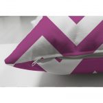 - Suet-K-522-2 - Realhomes  Modern Zigzag Desenli Çift Taraflı Dijital Baskılı Dekoratif Süet Yastık Kırlent Kılıfı Realhomes