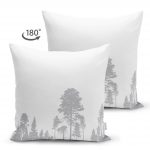 - Suet-K-5232gri-1 - Realhomes Realhomes Beyaz Zeminde Gri Ağaç Tasarımlı Çift Taraflı Dekoratif Süet Kırlent Kılıfı Realhomes