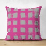 - Suet-K-5236kolaj - Realhomes Geometrik Kolaj Kare Motifli Çift Taraflı Dekoratif Süet Yastık Kılıfı Realhomes