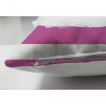 Mor Çizgili Motifli Çift Taraflı Dekoratif Modern Süet Yastık Kılıfı Realhomes