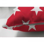 - Suet-K-524-2 - Realhomes  Modern Yıldız Desenli Çift Taraflı Dijital Baskılı Dekoratif Süet Yastık Kırlent Kılıfı Realhomes