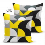 Realhomes Çift Taraflı Dijital Baskılı Özel Tasarım Dekoratif Modern Süet Kırlent Kılıfı Realhomes