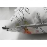 Karakalem Çizim Gül Motiflı Çift Taraflı Özel Tasarım Süet Kırlent Kılıfı Realhomes