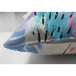 Sulu Boya Yapraklar Çift Taraflı Özel Tasarım Modern Süet Yastık Kılıfı Realhomes