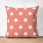Modern Yıldız Desenli Çift Taraflı Dijital Baskılı Dekoratif Süet Yastık Kırlent Kılıfı Realhomes