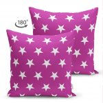 Modern Yıldız Desenli Çift Taraflı Dijital Baskılı Dekoratif Süet Yastık Kırlent Kılıfı Realhomes