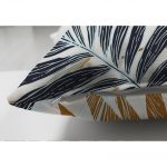 - Suet-K-5271-2 - Realhomes  Çift Taraflı Kahverengi Ve Gri Yaprak Desenli Süet Kırlent Kılıfı Realhomes