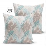 - Suet-K-5286-1 - Realhomes  Modern Floral Desen Çift Taraflı Dijital Baskılı Özel Tasarım Süet Kırlent Kılıfı Realhomes