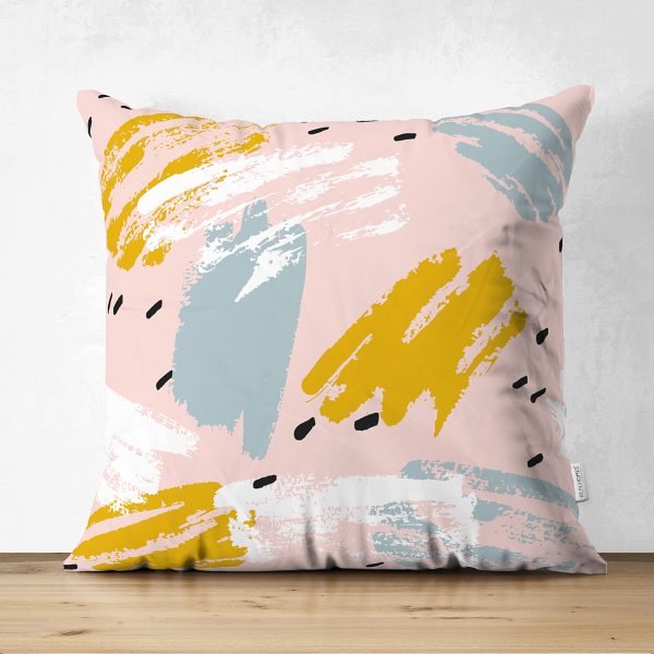 - Suet-K-5295 - Realhomes  Modern Floral Desen Çift Taraflı Dijital Baskılı Özel Tasarım Süet Kırlent Kılıfı Realhomes