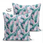 Yaz Partisi Tropik Çiçek Motifli Çift Taraflı Süet Kırlent Kılıfı Realhomes