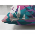 - Suet-K-5334-2 - Realhomes Rengarenk Yaprak Çizimli Modern Çift Taraflı Özel Tasarım Süet Kırlent Kılıfı Realhomes