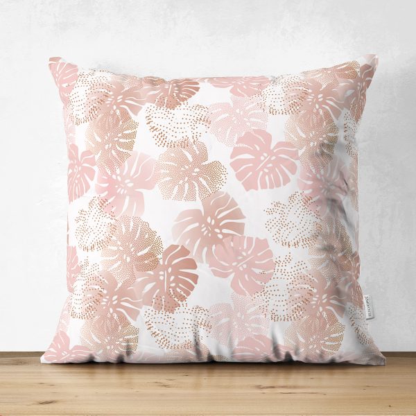 Sarı Yapraklar Üzerinde Nokta Tasarımlı Çift Taraflı Süet Kırlent Kılıfı Realhomes