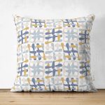 - Suet-K-5383 - Realhomes Geometrik Çizimli Renkli Çift Taraflı Özel Tasarım Dijital Baskılı Süet Kırlent Kılıfı Realhomes