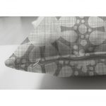 Gri Kot Desenli Güneş Motifli Çift Taraflı Dekoratif Modern Süet Kırlent Kılıfı Realhomes