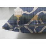 Gri Zemin Üzerinde Kahverengi Kot Çizgili Çift Taraflı Dekoratif Süet Yastık Kılıfı Realhomes