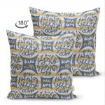 - Suet-K-5398-1 - Realhomes Kot Desende Yazı Motifli Çift Taraflı Özel Tasarım Dekoratif Süet Kırlent Kılıfı Realhomes