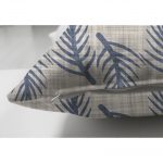 - Suet-K-5409-2 - Realhomes  Kot Zeminde Yaprak Motifli Çift Taraflı Özel Tasarım Süet Kırlent Kılıfı Realhomes