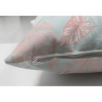 Çift Taraflı Gökyüzü Temalı Gümüş Ve Pembe Yapraklı Dijital Baskılı Süet Kırlent Kılıfı Realhomes