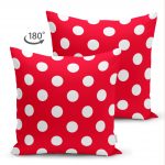 Çift Taraflı Puantiyeli Dijital Baskılı Dekoratif Süet Yastık Kırlent Kılıfı Realhomes