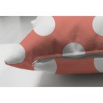 Çift Taraflı Puantiyeli Dijital Baskılı Dekoratif Süet Yastık Kırlent Kılıfı Realhomes