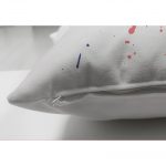 Çift Taraflı Sulu Boya Dudak Temalı Dekoratif Özel Tasarım Süet Kırlent Kılıfı Realhomes