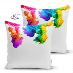 - Suet-K-5558-1 - Realhomes  Çift Taraflı Renli Duman Dijital Baskılı Modern Süet Yastık Kılıfı Realhomes