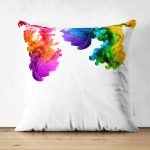 - Suet-K-5558 - Realhomes  Çift Taraflı Renli Duman Dijital Baskılı Modern Süet Yastık Kılıfı Realhomes